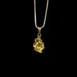 Polished Seated Ganesha Gold Pendant