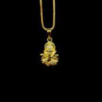 Dazzling Ganesha CZ Halo Gold Pendant