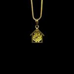 Blissful Ganesha Shrine Gold Pendant