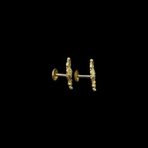 Majestic Kite Nakshi Gold Stud Earrings