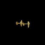Divine Paisley Fan Gold Stud Earrings