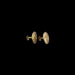 Classic Star-Cut Dome Gold Stud Earrings