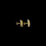 Regal Square Nakshi Gold Stud Earrings