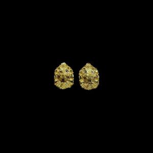 Heritage Nakshi Dome Gold Stud Earrings