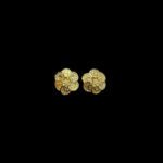 Graceful Swirl Petal Gold Stud Earrings