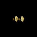 Graceful Swirl Petal Gold Stud Earrings