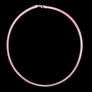 Elegant Two-Tone Mesh Gold Chain Necklace