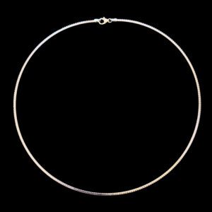 Radiant Sparkle-Cut White Gold Chain Necklace