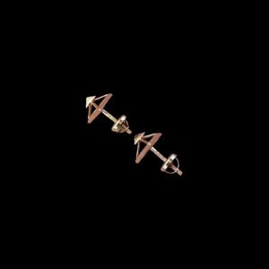 Chic Gold Triangle Pyramid Stud Earrings