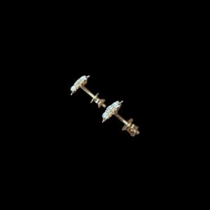 Radiant Diamond Starburst Gold Stud Earrings