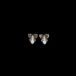 Dainty Diamond Butterfly Gold Stud Earrings II