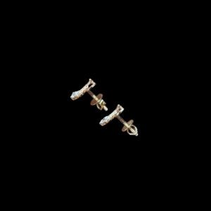 Dainty Diamond Butterfly Gold Stud Earrings II