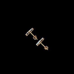 Chic Diamond Infinity Gold Stud Earrings