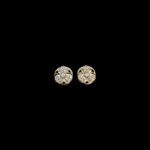 Radiant Diamond Floral Cluster Gold Stud Earrings