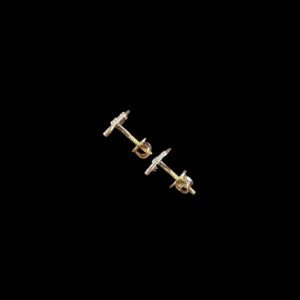 Radiant Diamond Floral Cluster Gold Stud Earrings