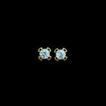Classic Solitaire Diamond Gold Stud Earrings