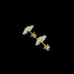 Ornate Diamond Octagon Halo Stud Earrings