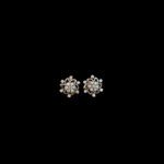 Elegant Rose Gold Pinwheel Diamond Stud Earrings