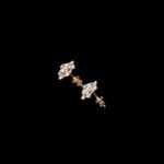 Elegant Rose Gold Pinwheel Diamond Stud Earrings