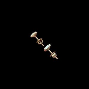 Radiant Diamond Square Solitaire Gold Studs