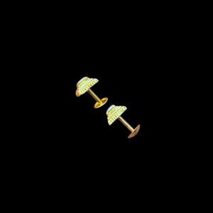Elegant Square Pearl Antique Gold Studs