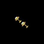 Elegant Pearl Knot Gold Studs