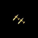 Divine Lakshmi Ruby & Diamond Temple Gold Stud Earrings II