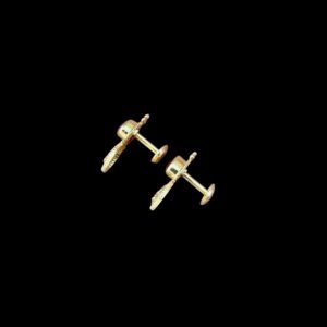 Divine Lakshmi Ruby Coin Gold Stud Earrings