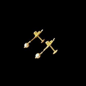 Divine Lakshmi Twin Coin Pearl Drop Gold Earrings