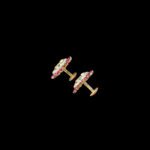 Divine Lakshmi Ruby & Diamond Temple Gold Stud Earrings