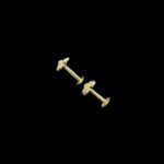 Radiant Diamond Quatrefoil Cluster Gold Stud Earrings