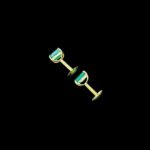 Elegant Emerald Emerald-Cut Solitaire Gold Stud Earrings