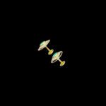 Regal Emerald & Diamond Oval Halo Gold Stud Earrings