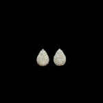 Radiant Diamond Pavé Teardrop Stud Earrings