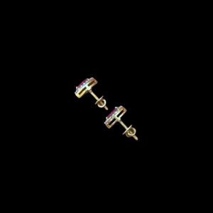 Regal Ruby & Diamond Marquise Stud Earrings