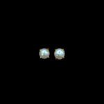 Classic Pearl Solitaire Gold Stud Earrings