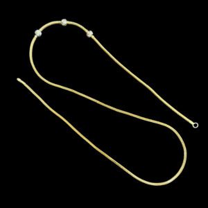 Radiant Diamond-Cut Bead Two-Tone Gold Chain