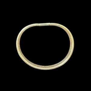 Sleek Textured Gold Mesh Bangle