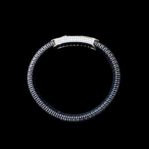 Bold Panther Black Diamond Steel Bracelet
