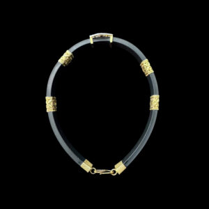 Divine Ganesha Diamond Leather Strap Bracelet
