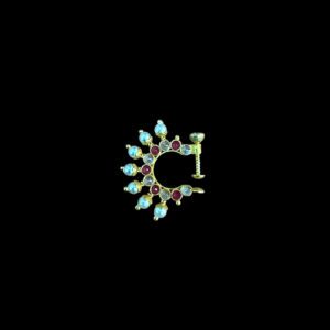 Regal Ruby & Pearl Gold Nath