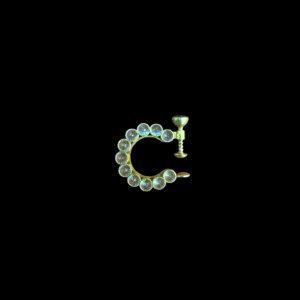 Elegant Aquamarine Gold Nath