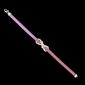 Elegant Infinity Bow Gold Leather Bracelet