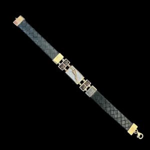 Majestic Diamond Panther Leather Bracelet