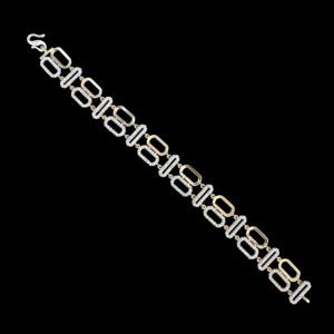 Elegant Diamond Link Gold Bracelet