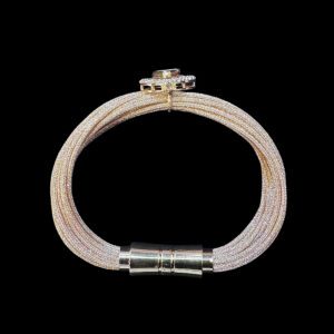 Regal Polki Diamond Kite Rose Gold Mesh Bracelet