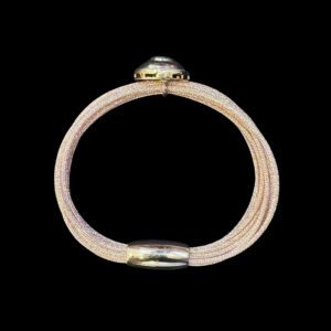 Elegant Polki Diamond Rose Gold Mesh Bracelet