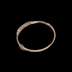Radiant Diamond Cluster Rose Gold Bangle