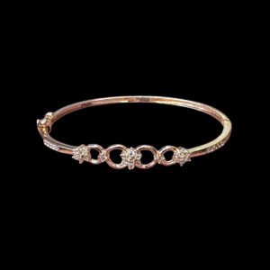 Radiant Floral Circle Diamond Rose Gold Bracelet
