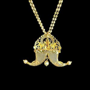 Divine Ganesha Twin Tiger Claw Pearl Necklace
